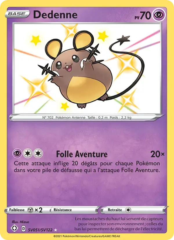 Carte Pokémon Dedenne #SV051 — Destinées Radieuses