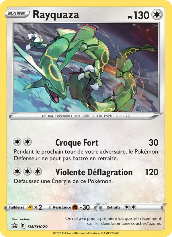 Carte Pokémon Rayquaza #SWSH029 — Promos Épée et Bouclier