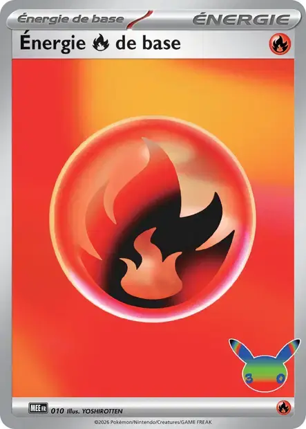 Carte Pokémon Énergie Feu #010 — Énergies Méga-Évolution
