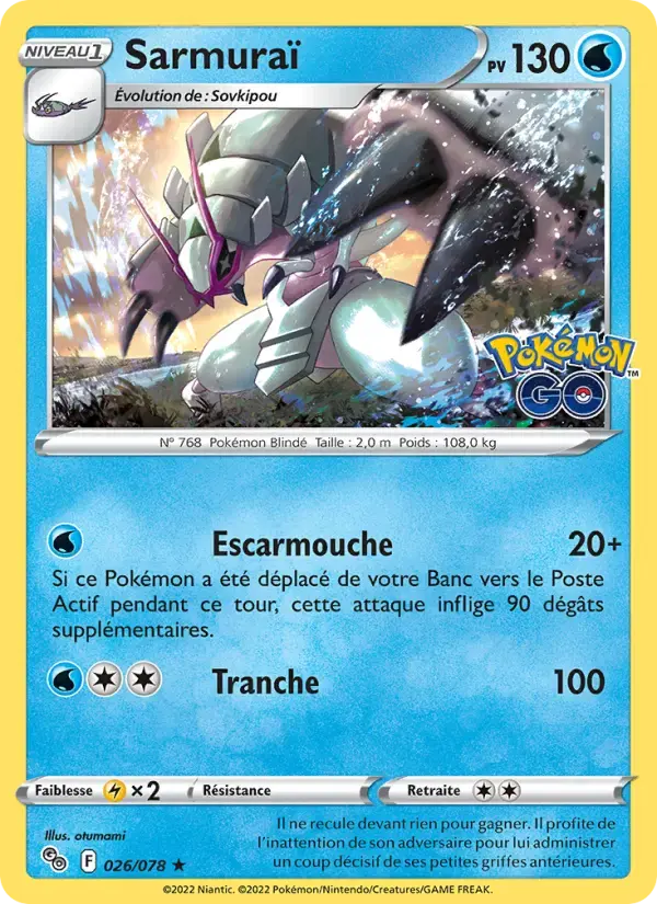Carte Pokémon Sarmuraï #026 — Pokémon GO