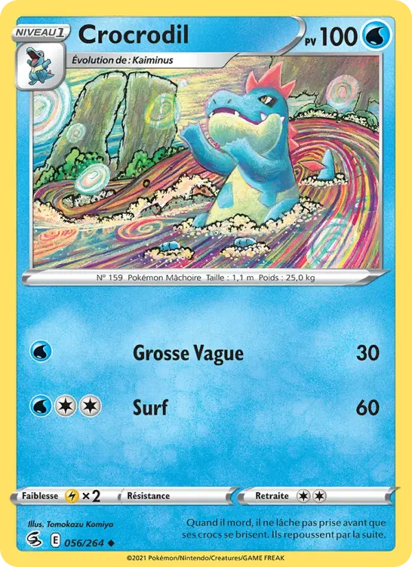 Carte Pokémon Crocrodil #56 — Poing de Fusion
