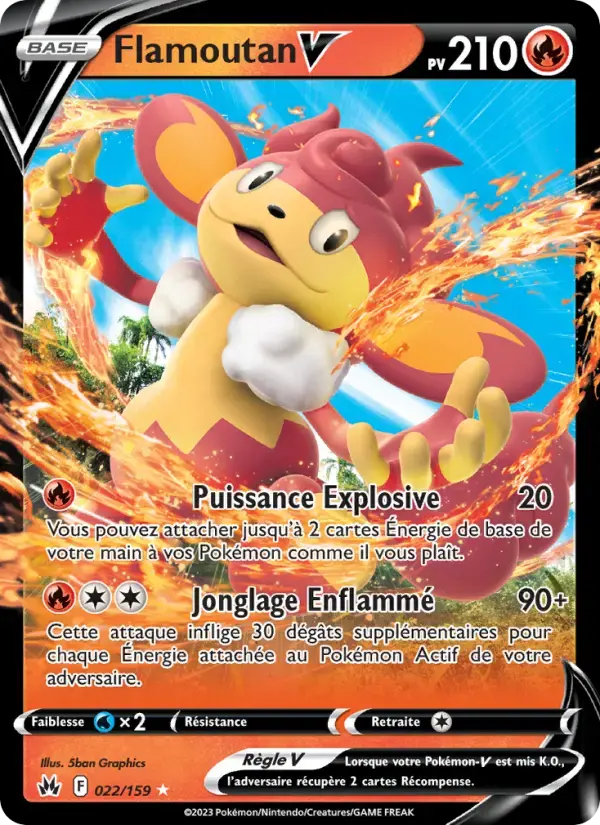 Carte Pokémon Flamoutan V #022 — Zénith Suprême