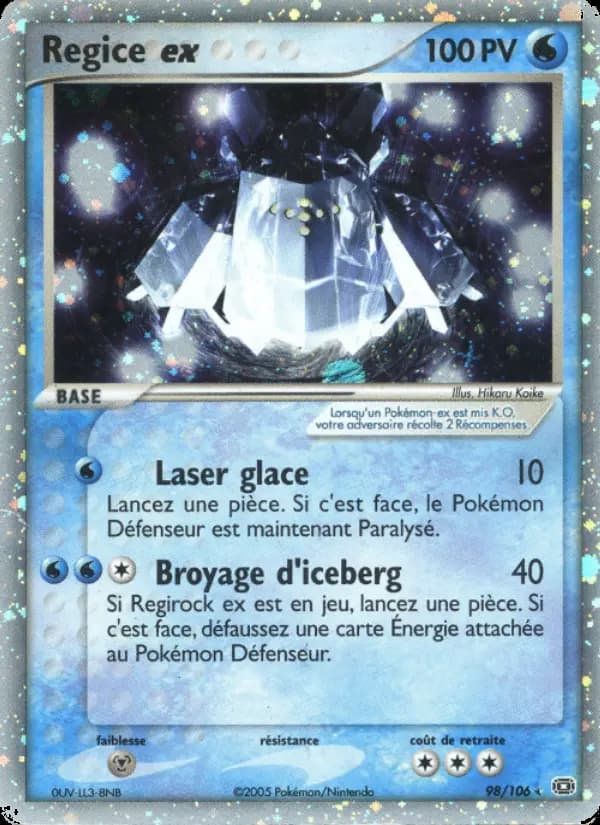 Carte Pokémon Regice ex #98 — Émeraude