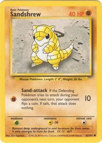Sandshrew #62 — Base Set