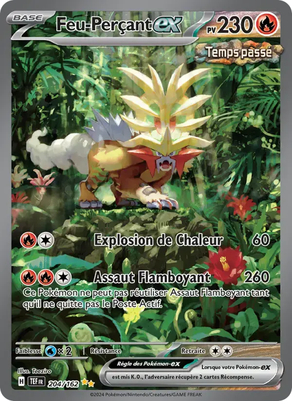 Carte Pokémon Feu-Perçant-ex #204 — Forces Temporelles