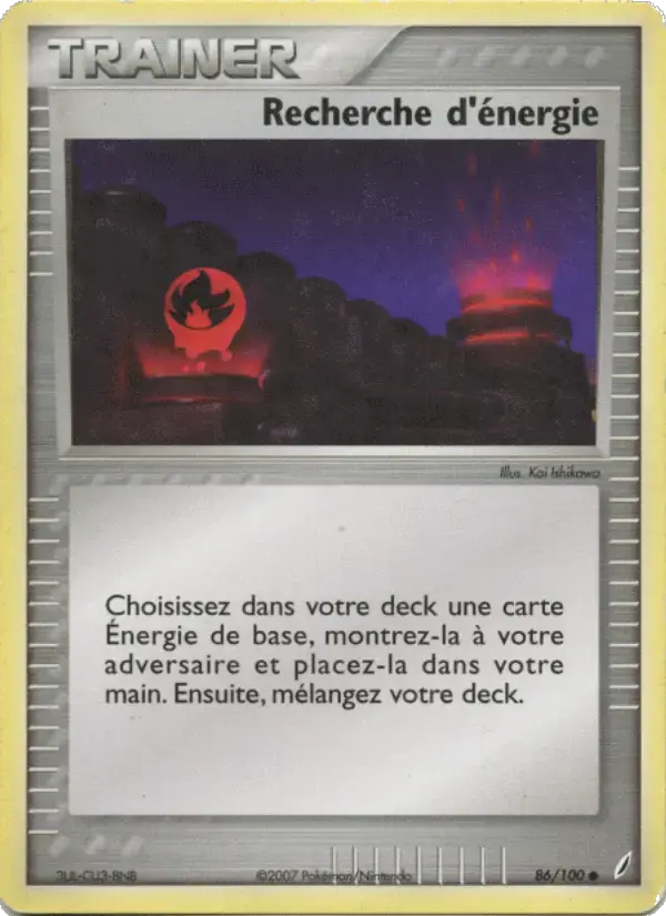 Carte Pokémon Recherche d'énergie #86 — Gardiens de Cristal