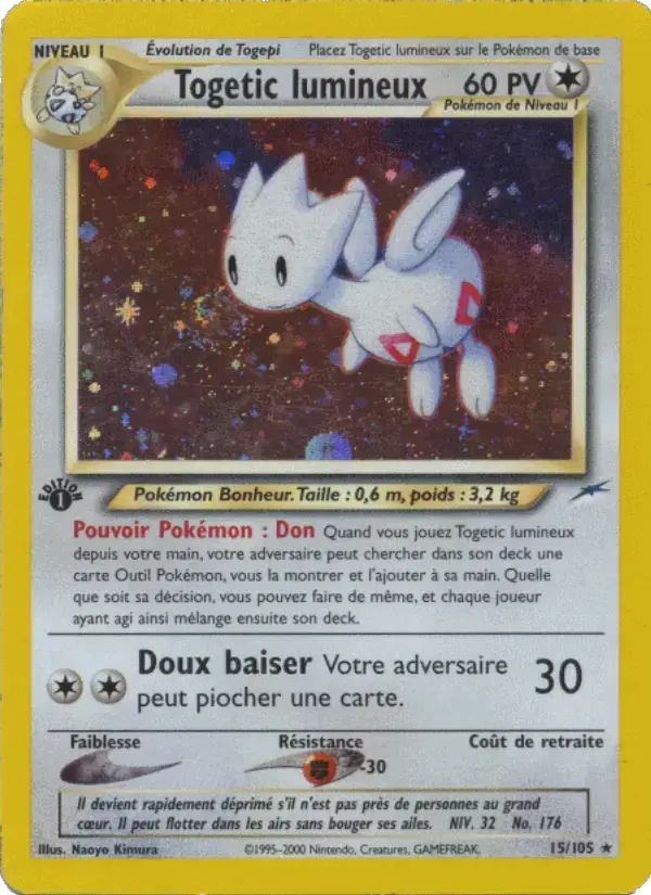 Carte Pokémon Togetic lumineux #15 — Neo Destiny