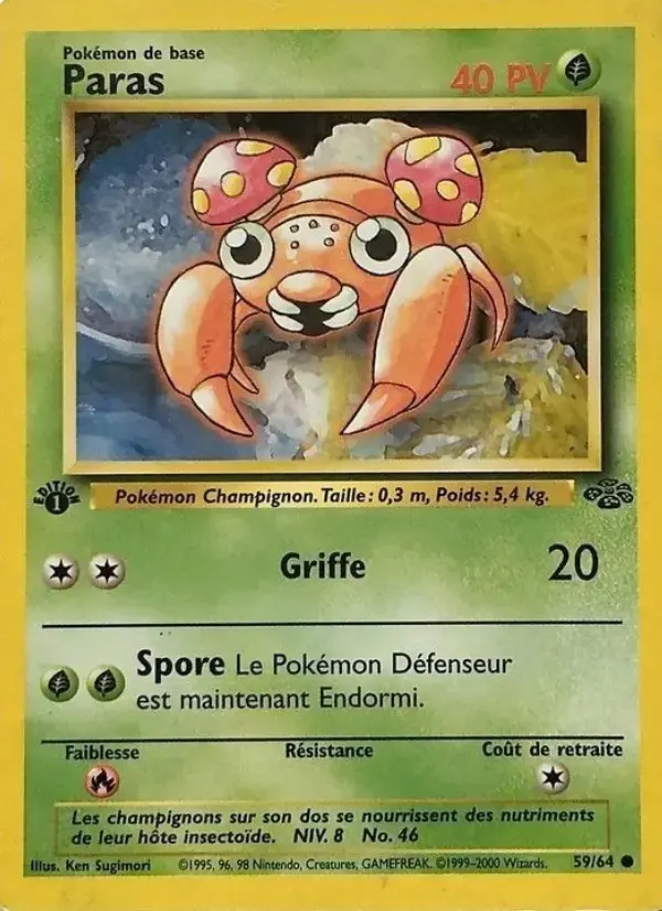 Carte Pokémon Paras #59 — Jungle