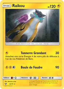 Carte Pokémon Raikou #32 — Légendes Brillantes