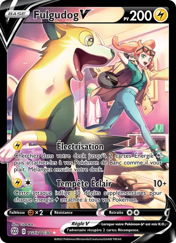 Carte Pokémon Fulgudog V #TG13 — Stars Étincelantes