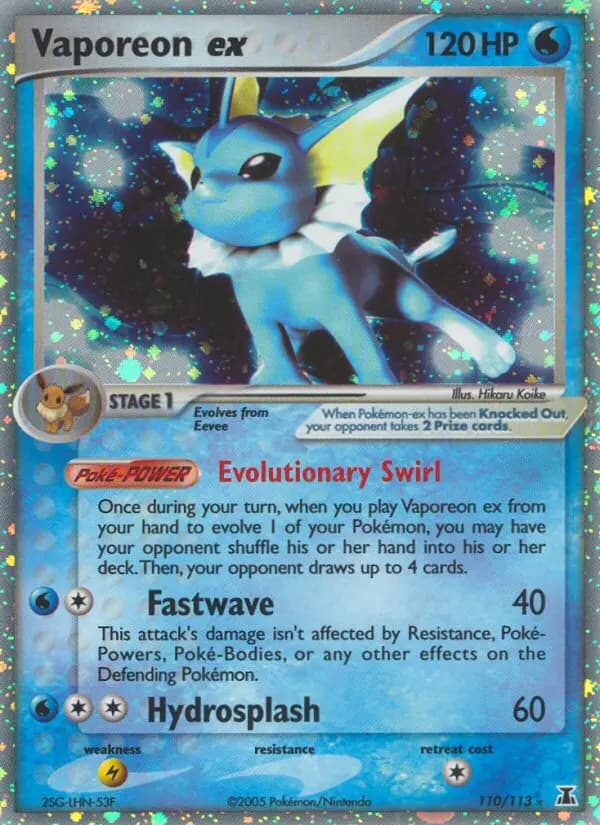 Vaporeon ex #110 — Delta Species