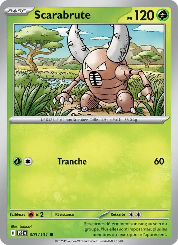 Carte Pokémon Scarabrute #003 — Évolutions Prismatiques