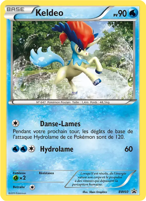 Carte Pokémon Keldeo #BW60 — Promos Noir et Blanc