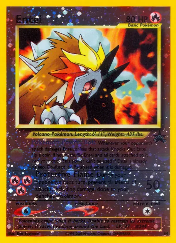 Carte Pokémon Entei #34 — Promos Wizards