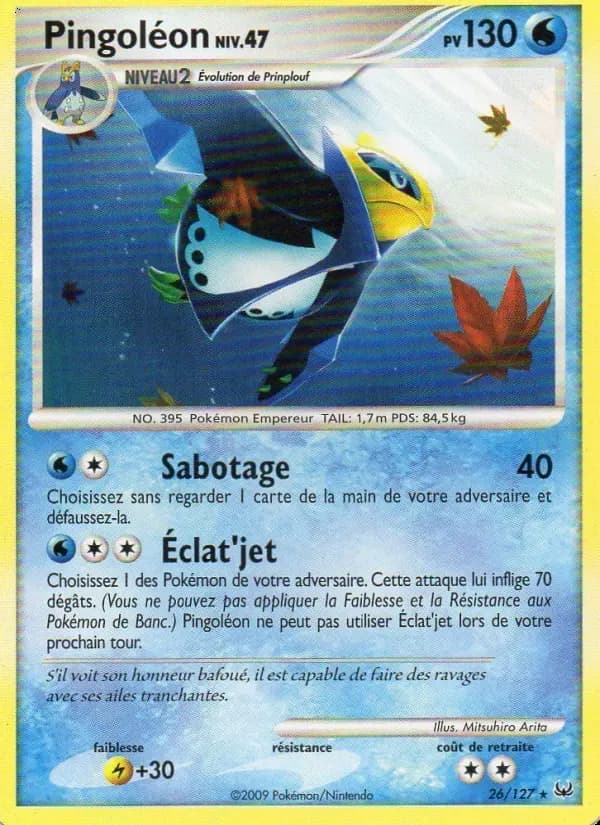 Carte Pokémon Pingoléon #26 — Platine