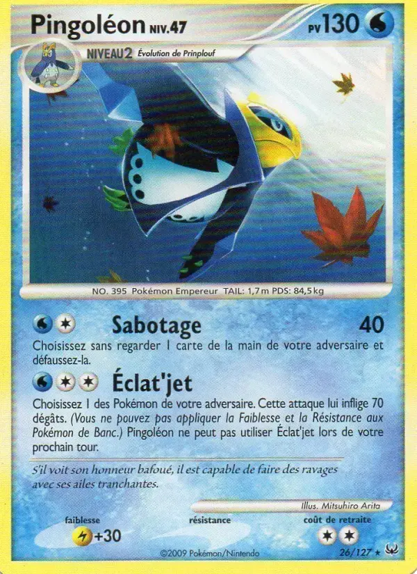 Carte Pokémon Pingoléon #26 — Platine