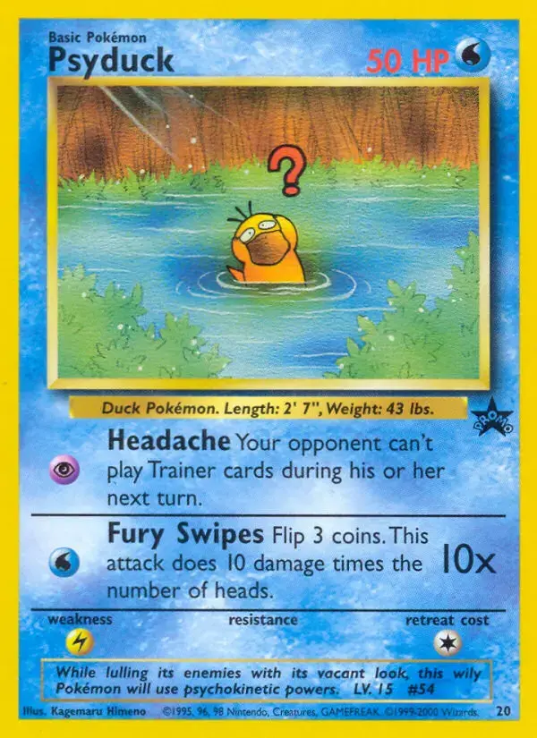Carte Pokémon Psykokwak #20 — Promos Wizards