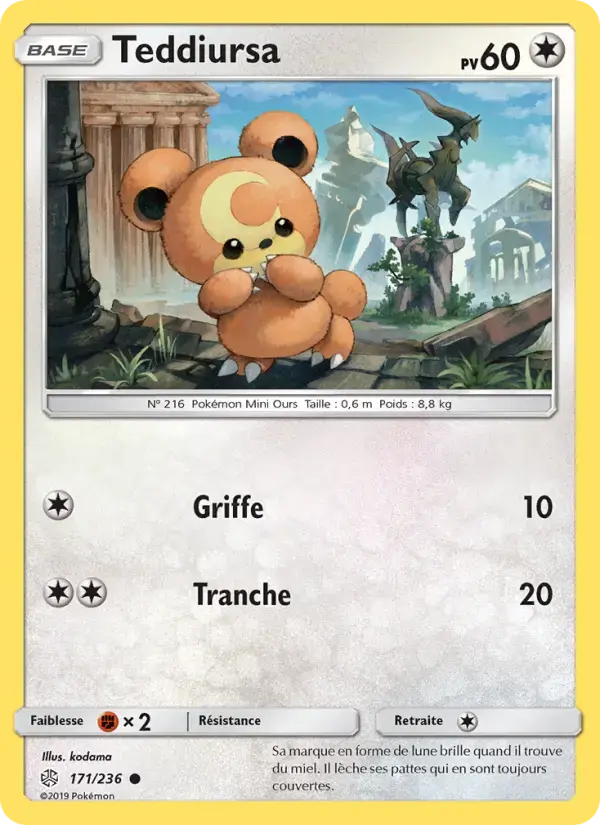 Carte Pokémon Teddiursa #171 — Éclipse Cosmique