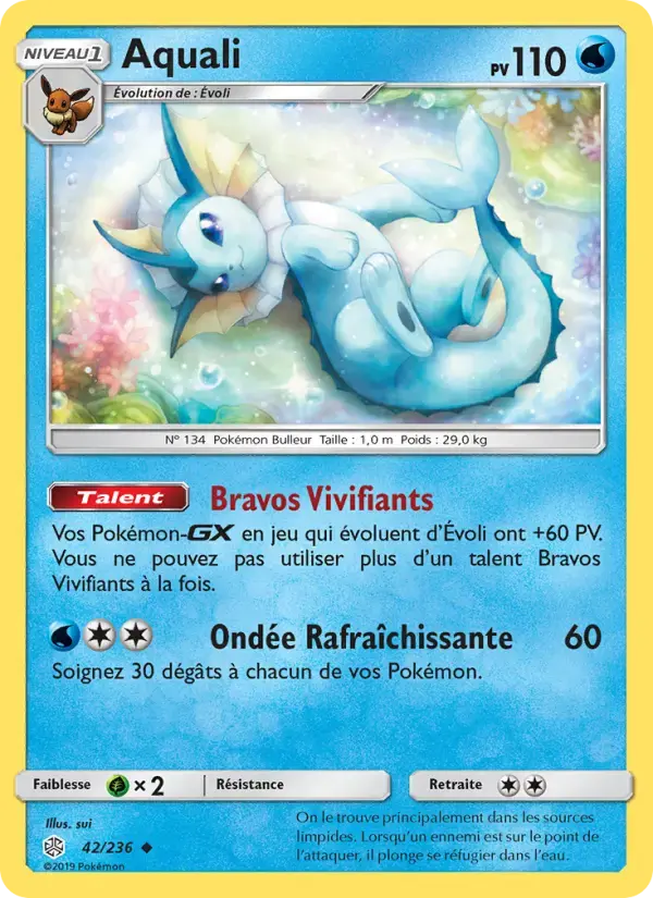 Carte Pokémon Aquali #42 — Éclipse Cosmique