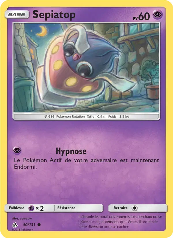 Carte Pokémon Sepiatop #50 — Lumière Interdite