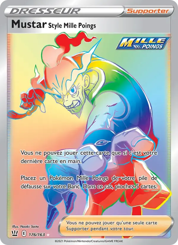 Carte Pokémon Mustar Style Mille Poings #176 — Styles de Combat