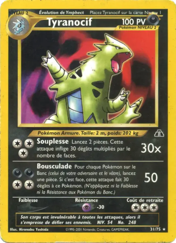 Carte Pokémon Tyranocif #31 — Neo Discovery