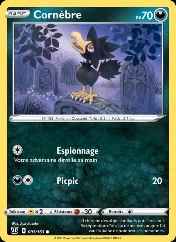 Carte Pokémon Cornèbre #93 — Styles de Combat
