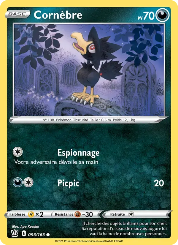 Carte Pokémon Cornèbre #93 — Styles de Combat