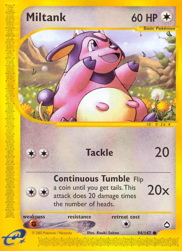 Miltank #94 — Aquapolis
