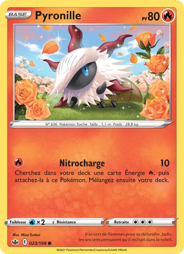 Carte Pokémon Pyronille #23 — Règne de Glace