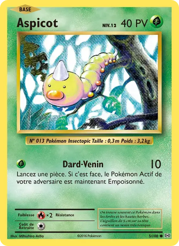 Carte Pokémon Aspicot #5 — Évolutions XY