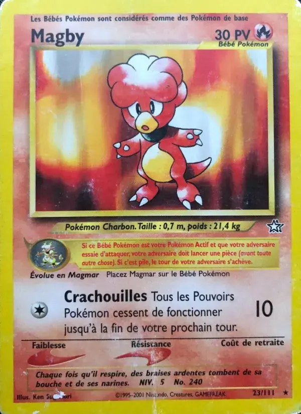 Carte Pokémon Magby #23 — Neo Genesis
