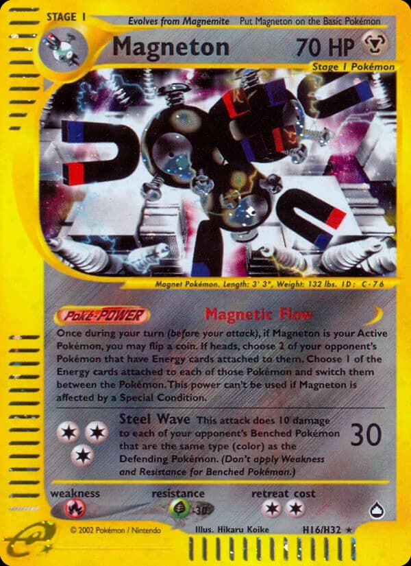 Carte Pokémon Magneton #H16 — Aquapolis