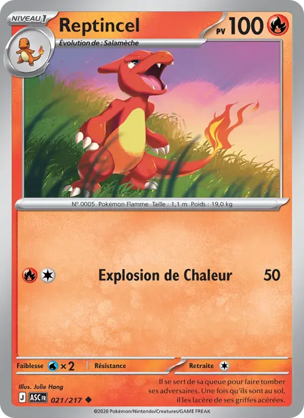 Carte Pokémon Reptincel #021 — Héros Transcendants