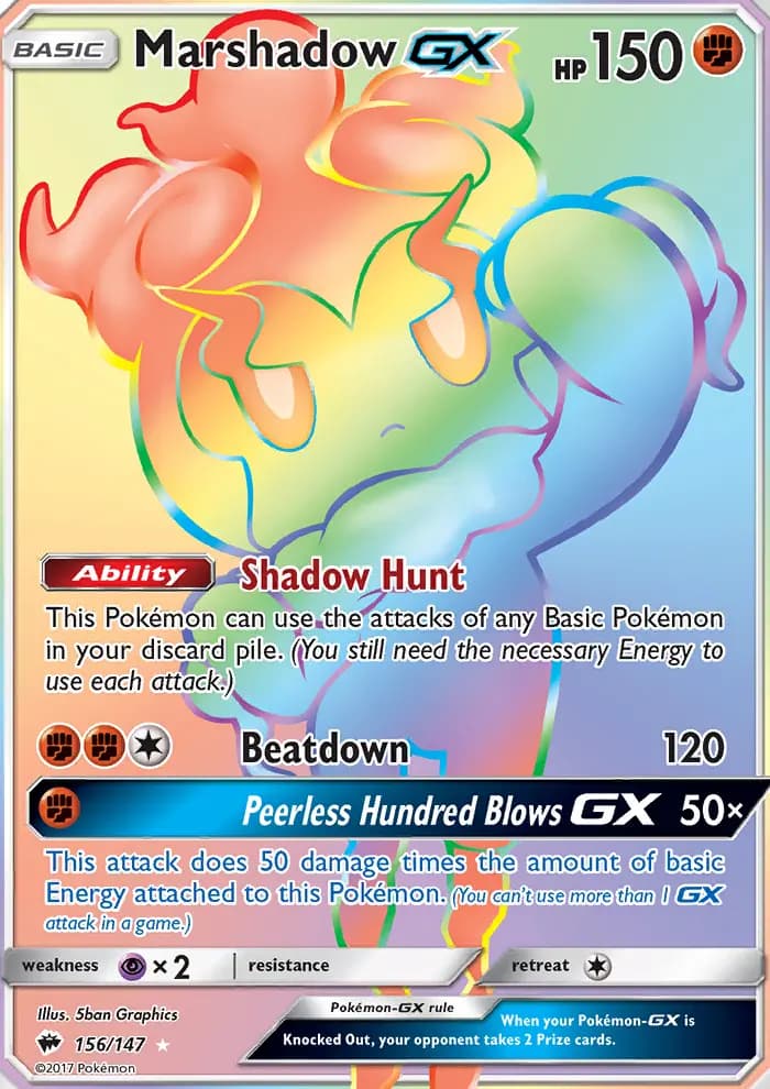 Marshadow GX #156 — Burning Shadows