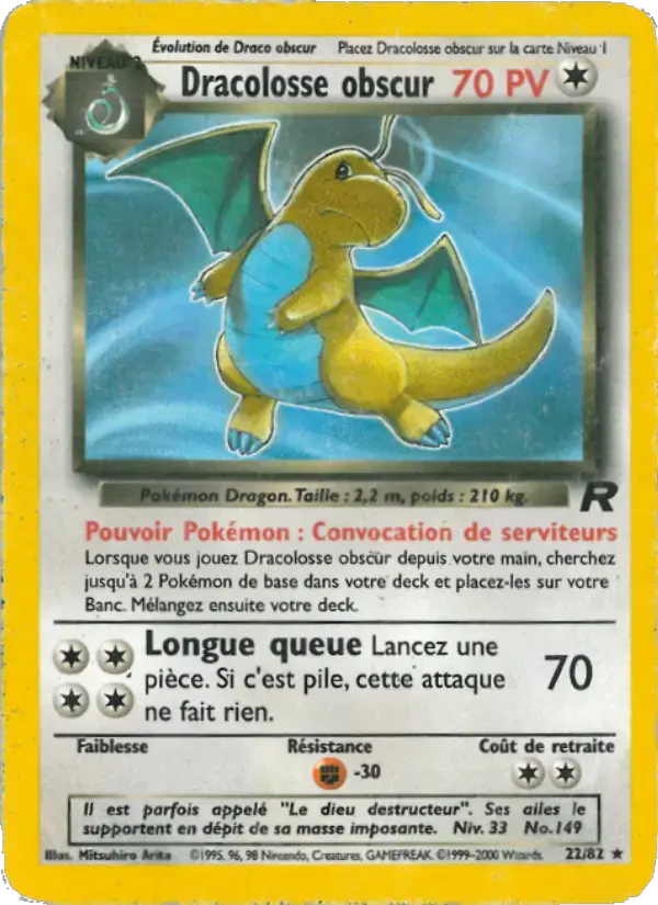 Carte Pokémon Dracolosse obscur #22 — Team Rocket