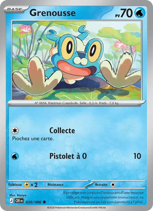 Carte Pokémon Grenousse #020 — Chaos Ascendant