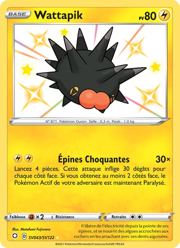 Carte Pokémon Wattapik #SV043 — Destinées Radieuses