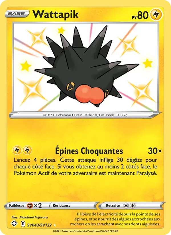 Carte Pokémon Wattapik #SV043 — Destinées Radieuses