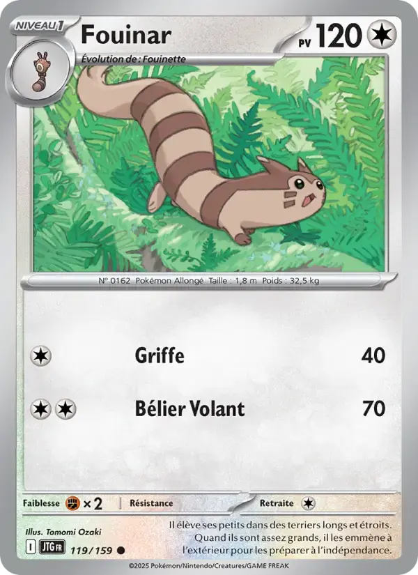 Carte Pokémon Fouinar #119 — Aventures Ensemble