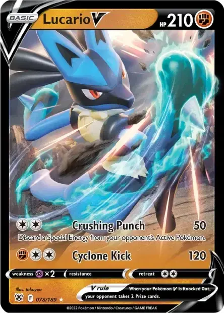 Carte Pokémon Lucario-V #78/189 — Jumbo