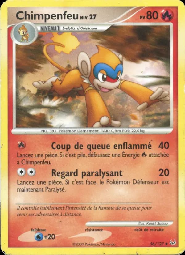 Carte Pokémon Chimpenfeu #56 — Platine