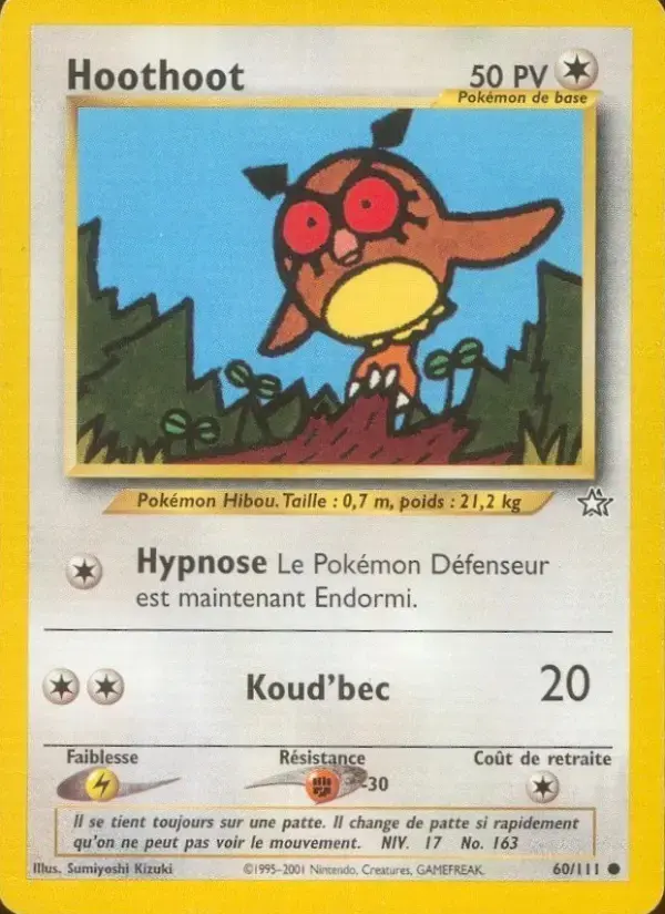 Carte Pokémon Hoothoot #60 — Neo Genesis