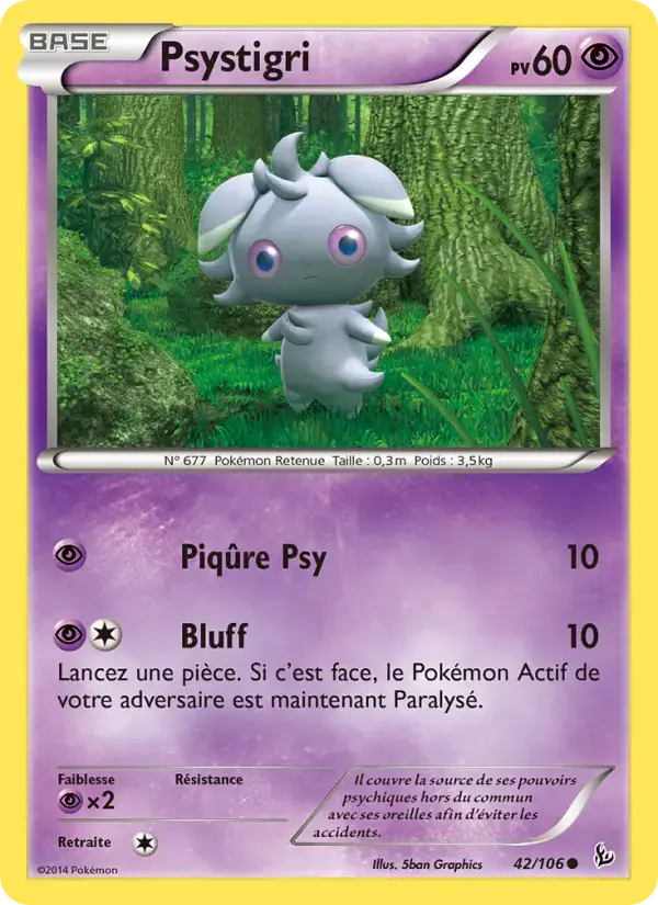 Carte Pokémon Psystigri #42 — Étincelles