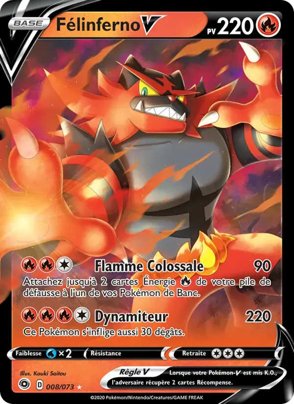 Carte Pokémon Félinferno V #8 — La Voie du Maître