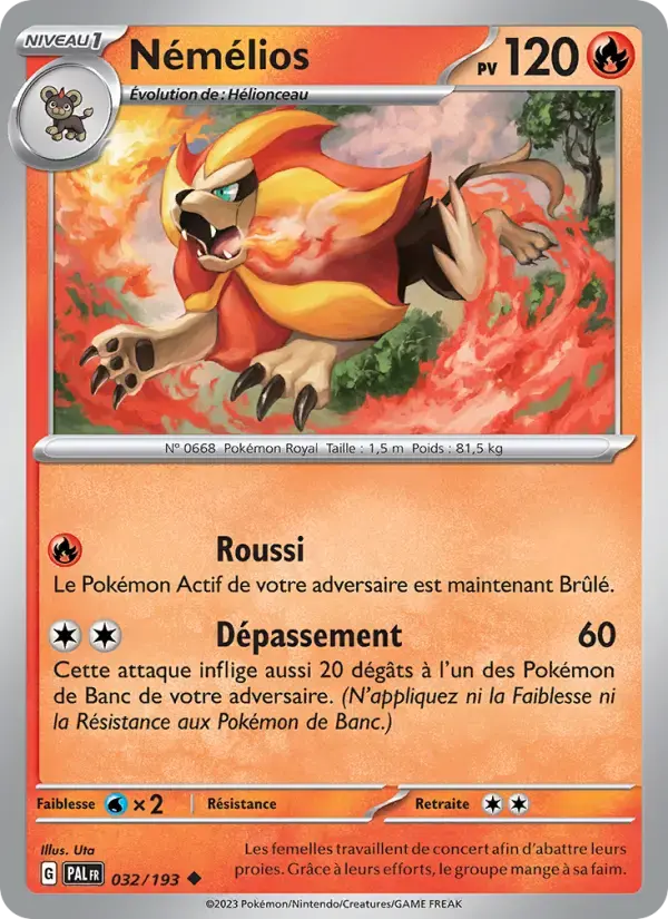 Carte Pokémon Némélios #032 — Évolutions à Paldea