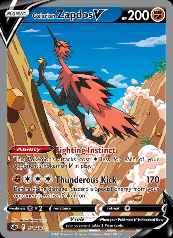 Galarian Zapdos V #174 — Chilling Reign