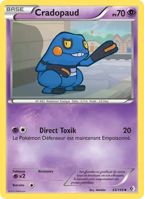Carte Pokémon Cradopaud #65 — Frontières Franchies