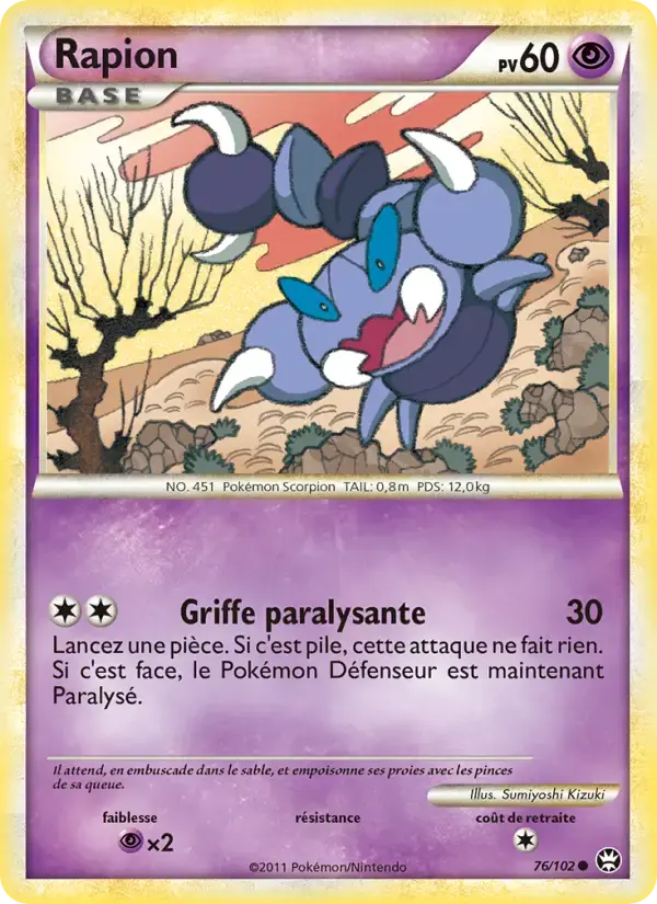 Carte Pokémon Rapion #76 — Triomphe