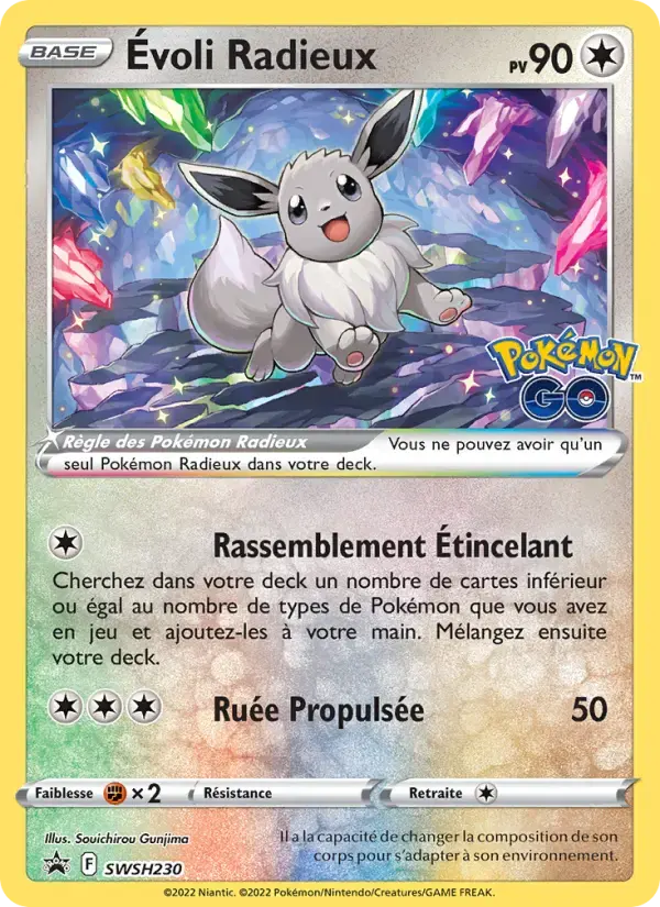 Carte Pokémon Évoli Radieux #SWSH230 — Promos Épée et Bouclier